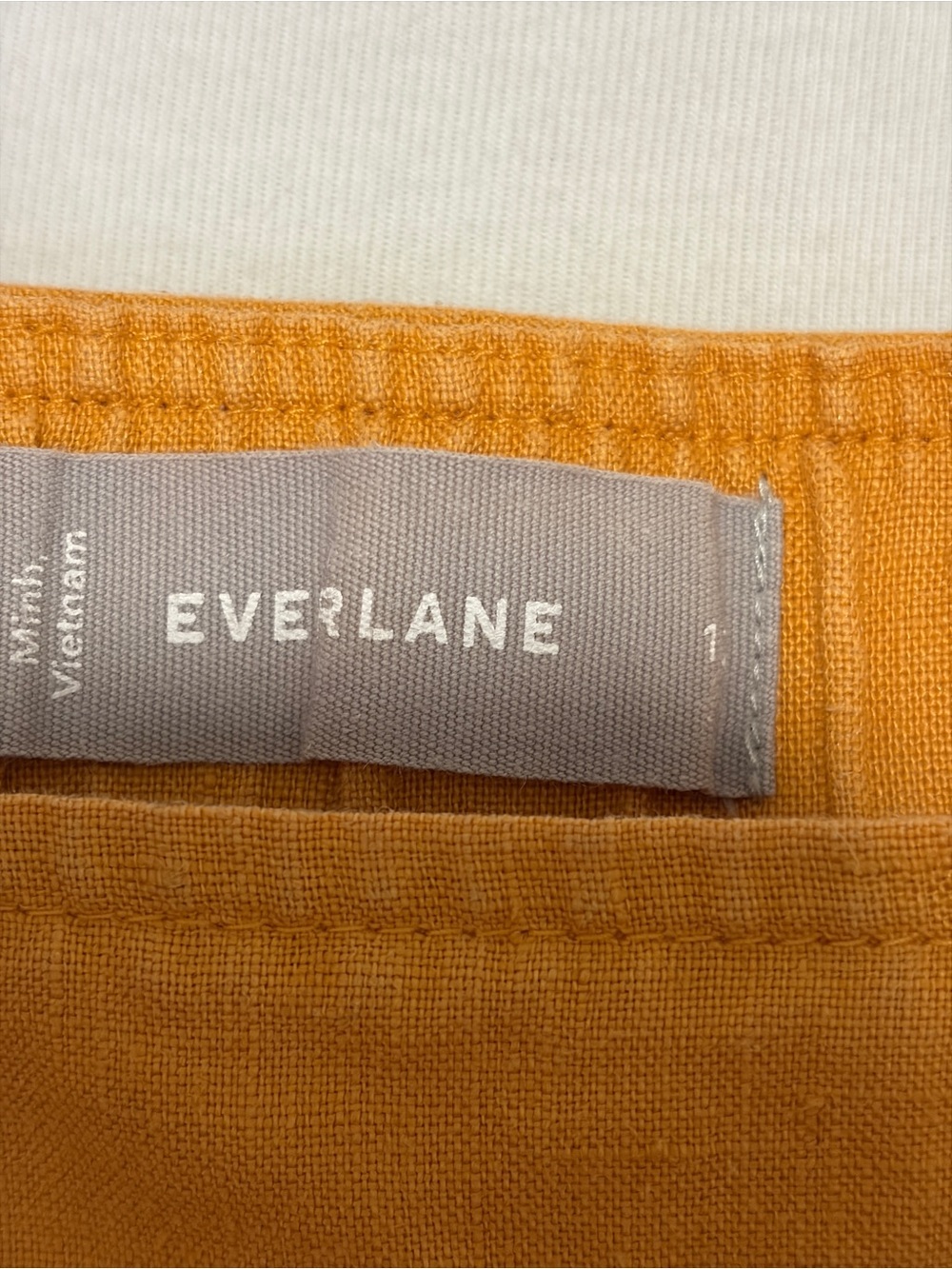 Everlane Mustard Wide-Leg Square-Neck Jumpsuit - Picture 3 of 3
